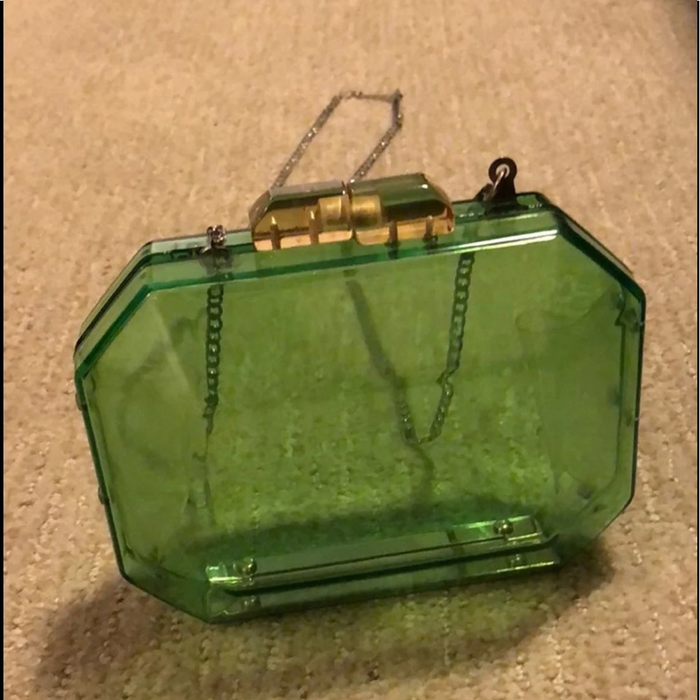 Zara Transparent Candy Green Plastic Box